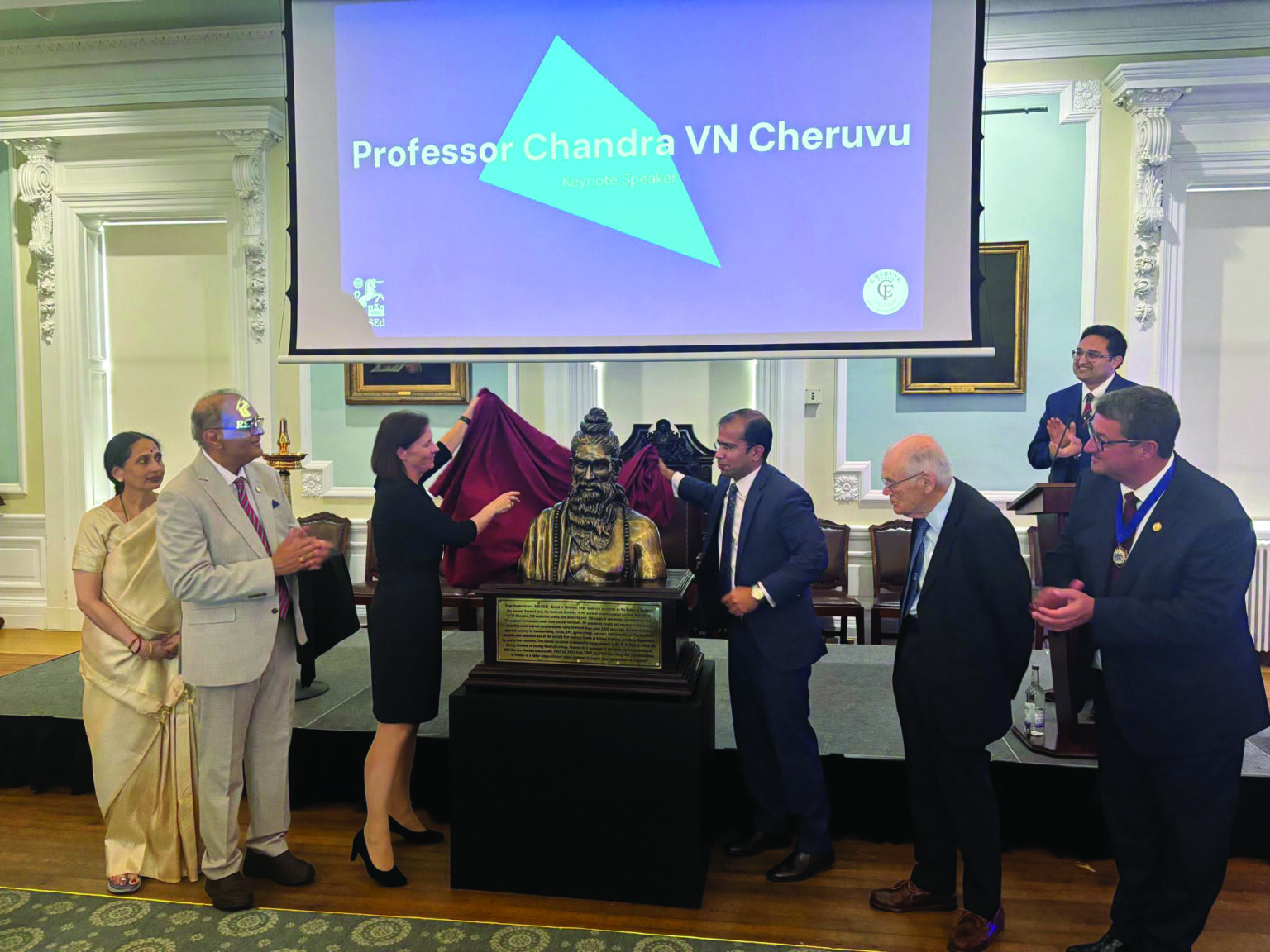 Maharishi Sushruta’s Statue Unveiled in Edinburgh