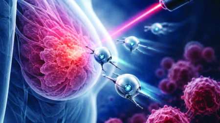 Light-guided Nanobots for Targeted Breast Cancer Therapy